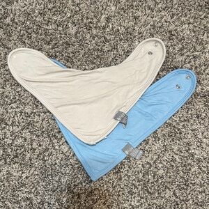 Kyte Baby Soft Bib Set - Gray and Blue